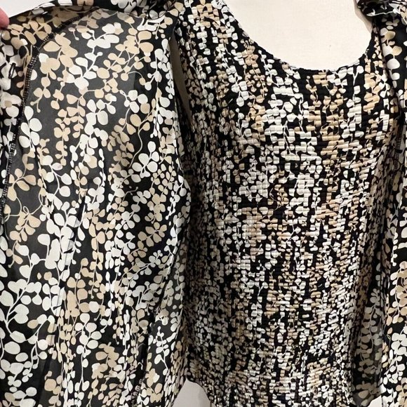 Club Z Collection Womens Plus Size Blouse Tank Top Yellow Black XL 1X - Picture 3 of 9